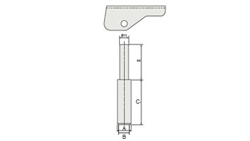 Ricambi per forche carrelli elevatori - Chiavistello FEM